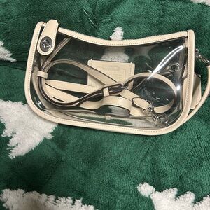 Coach Transparent Bag with Cream Accents